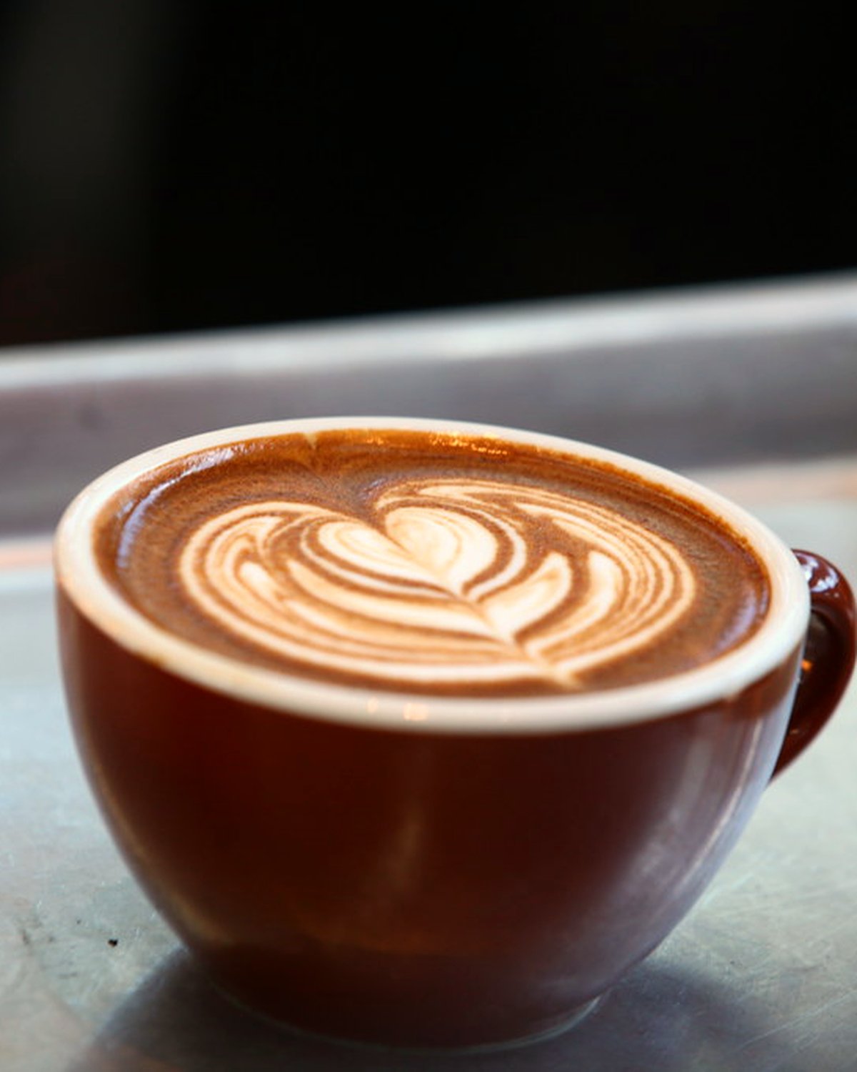 A flat white with salted caramel cold foam