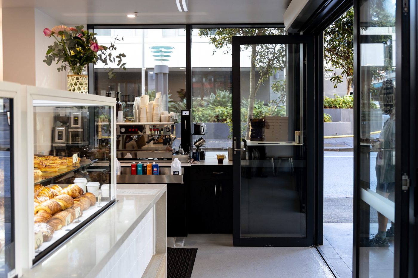 At the counter